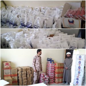 توزیع ۱۵۰ بسته حمایتی مواد غذایی به نیازمندان دربخش ممبی