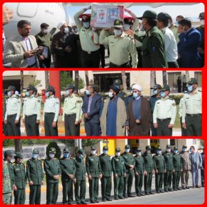 مراسم استقبال از پیکر شهید نیروی انتظامی در یاسوج برگزار شد+ تصاویر