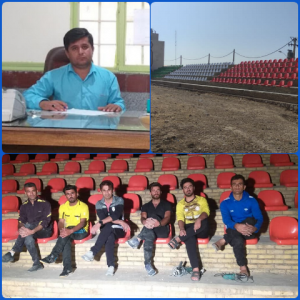 نصب صندلیهای ورزشگاه شهیدرجائی لیکک به همت هیئت فوتبال شهرستان بهمئی