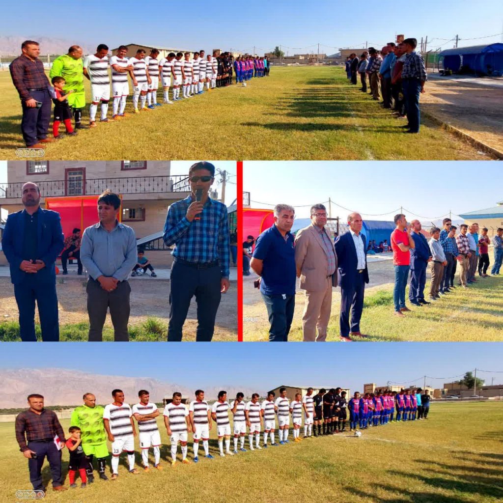 افتتاحیه مسابقات لیگ فوتبال پیشکسوتان درشهرستان بهمئی/پیروزی تیم کشاورز در بازی اول